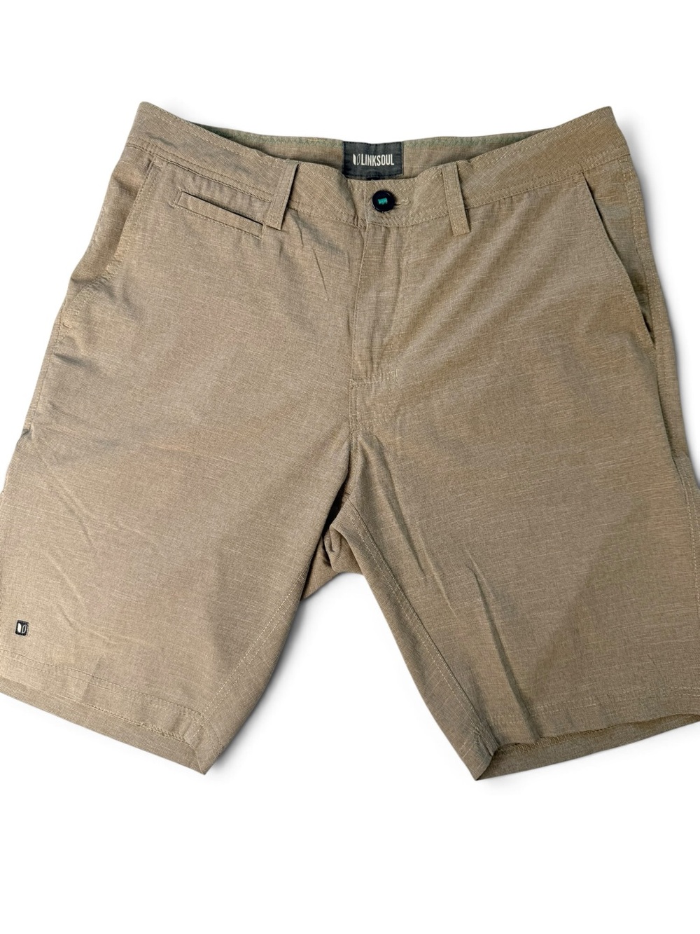 Linksoul Men’s Golf Performance Shorts Tan Size 32